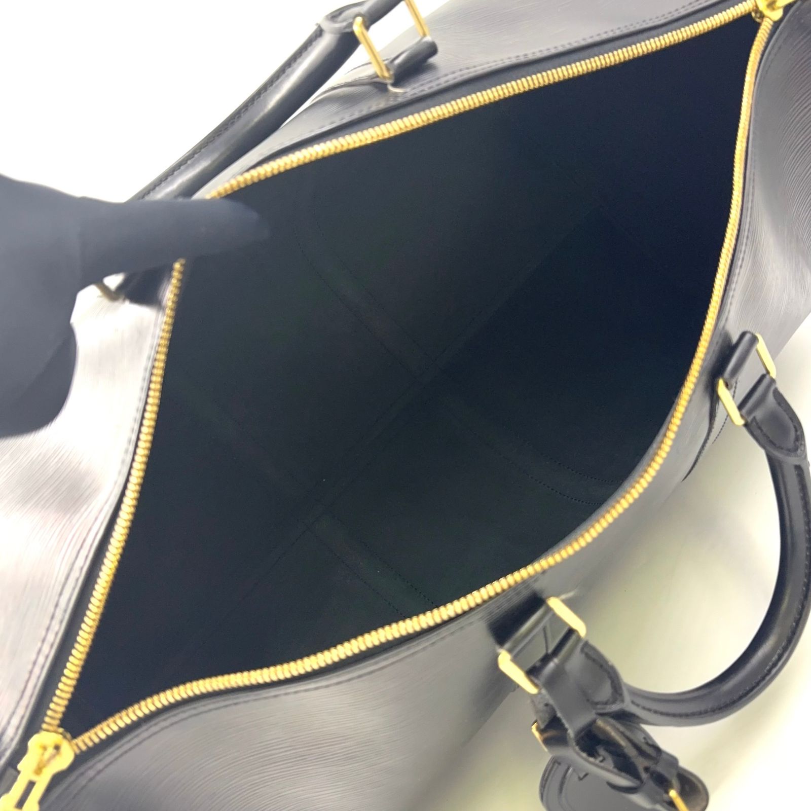 LOUIS VUITTON キーポル50 エピ エピ ノワール レザー ブラック