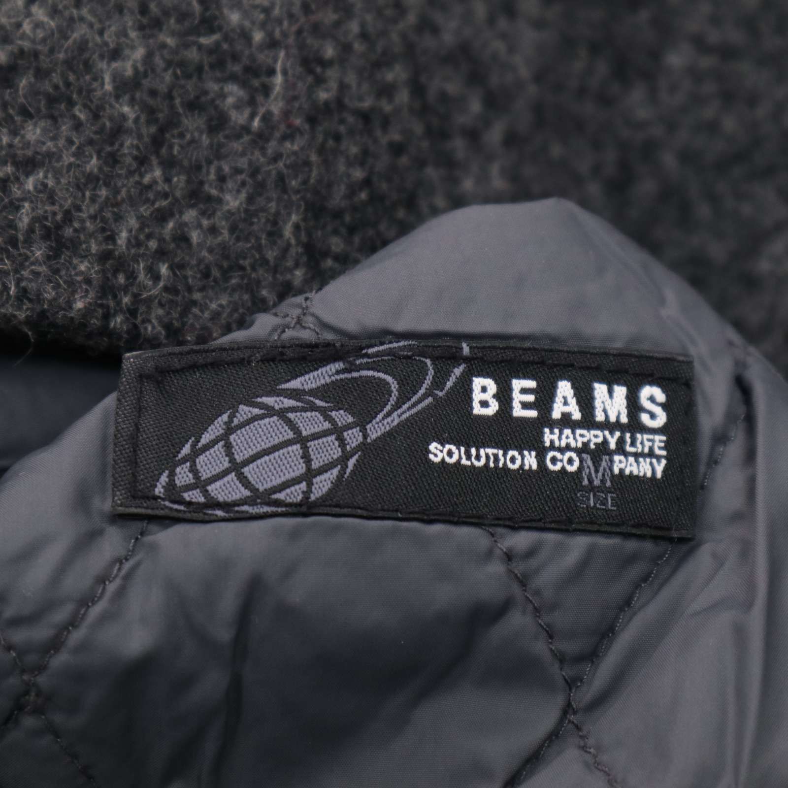 BEAMS ビームス 秋冬 中綿☆ ウール ジャケット Pコート Sz.M メンズ