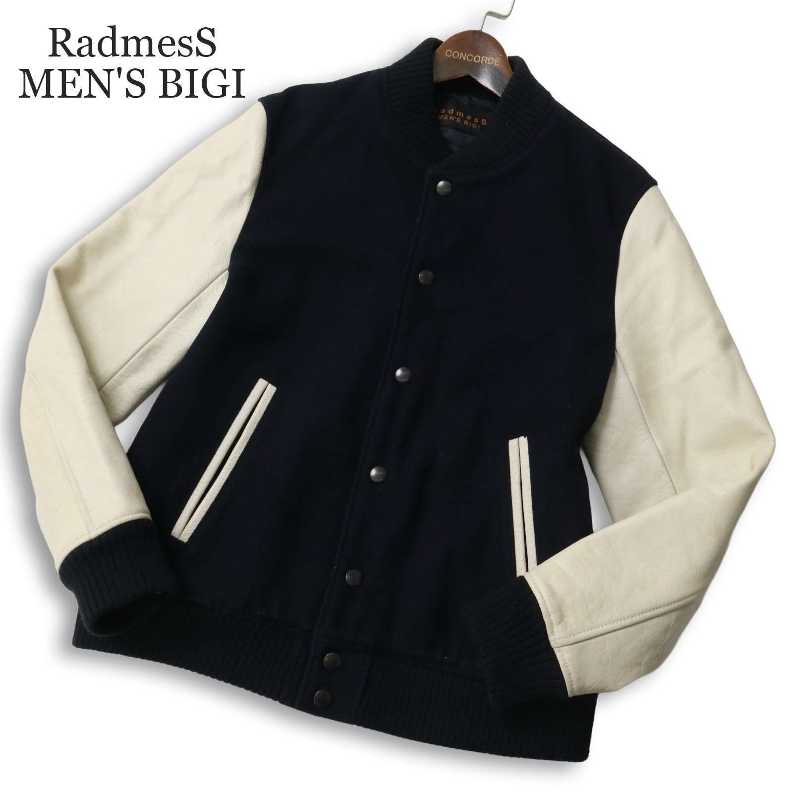 RadmesS MEN'S BIGI メンズビギ 秋冬 牛革☆ カウ レザー × ウール