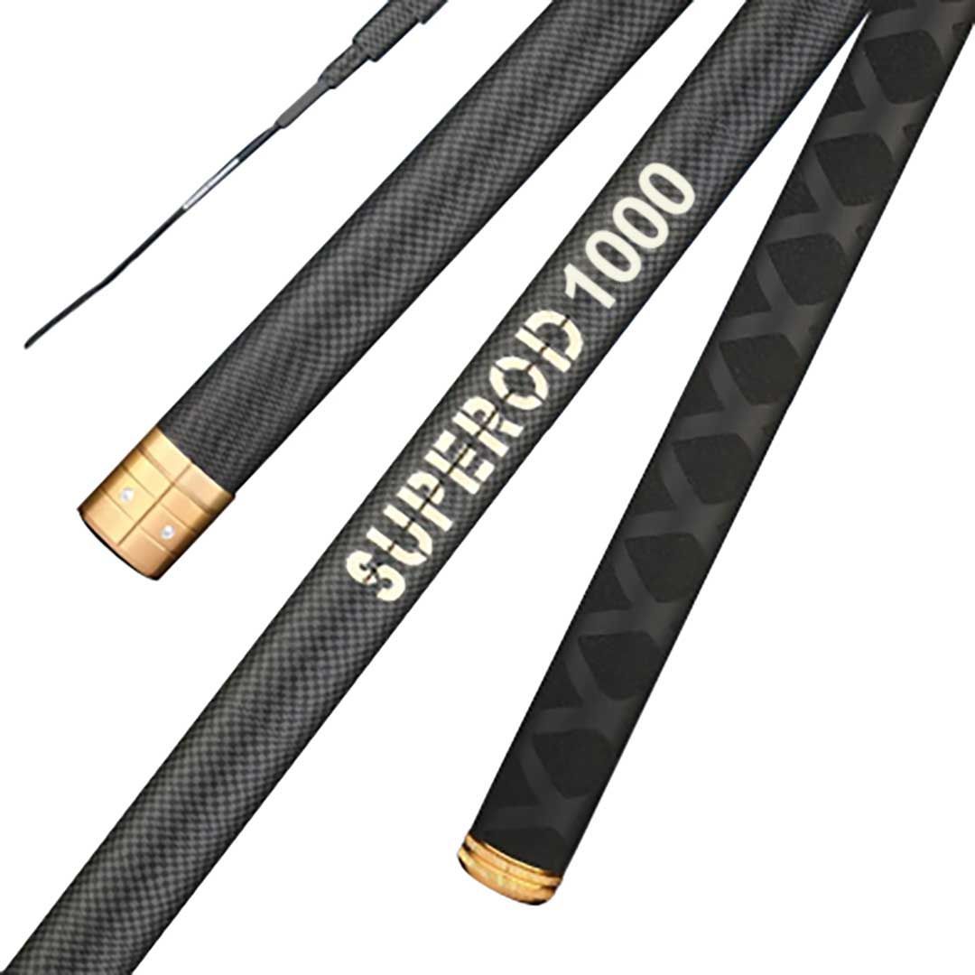 毛鉤セットの ロッド SUPEROD 1000 渓流竿 釣り竿 実寸9.1 m 万能ロッド 先調子 釣竿 竿 釣り