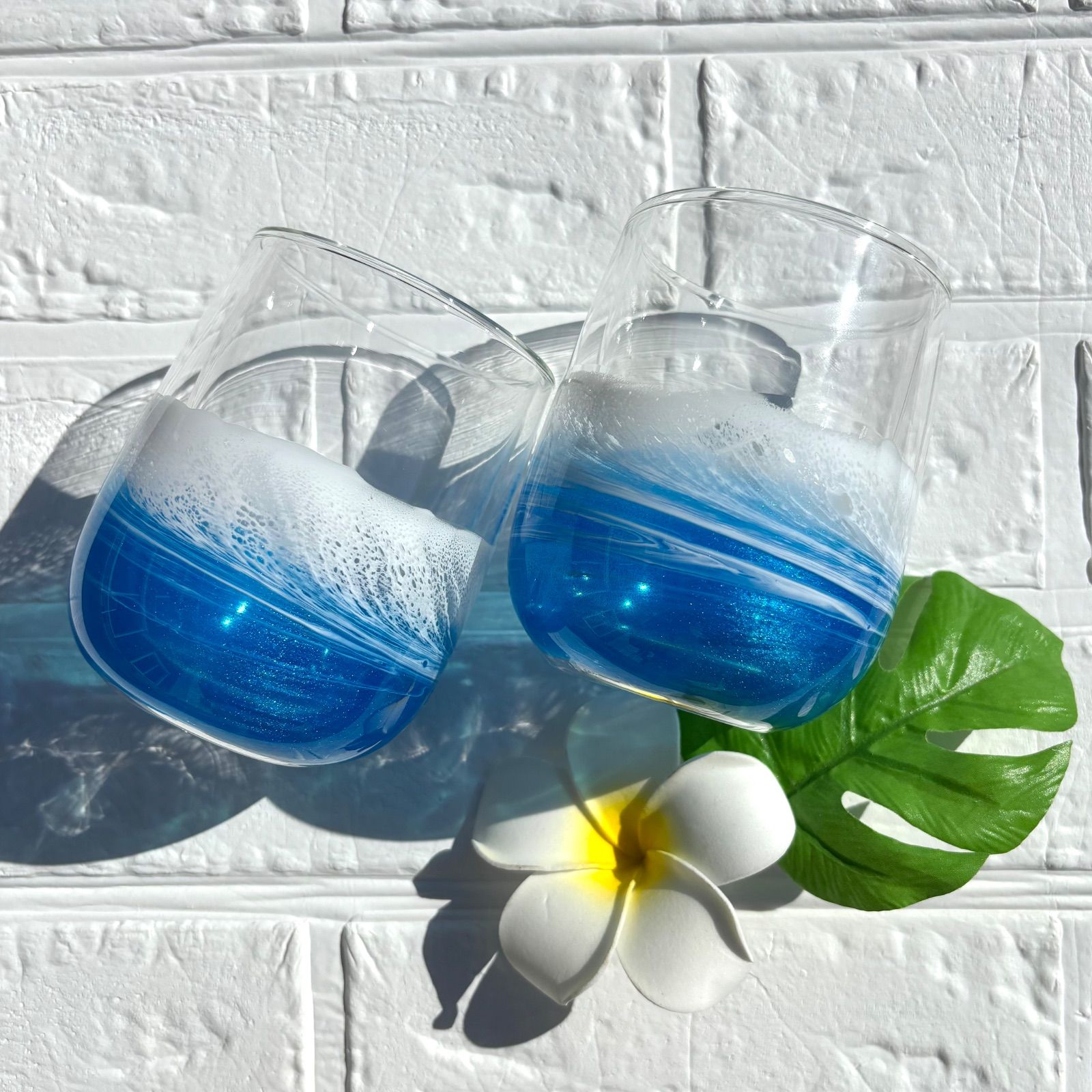 NO.90【レジンアート】2個セット/ダブルウォールコップ/300ml - メルカリ