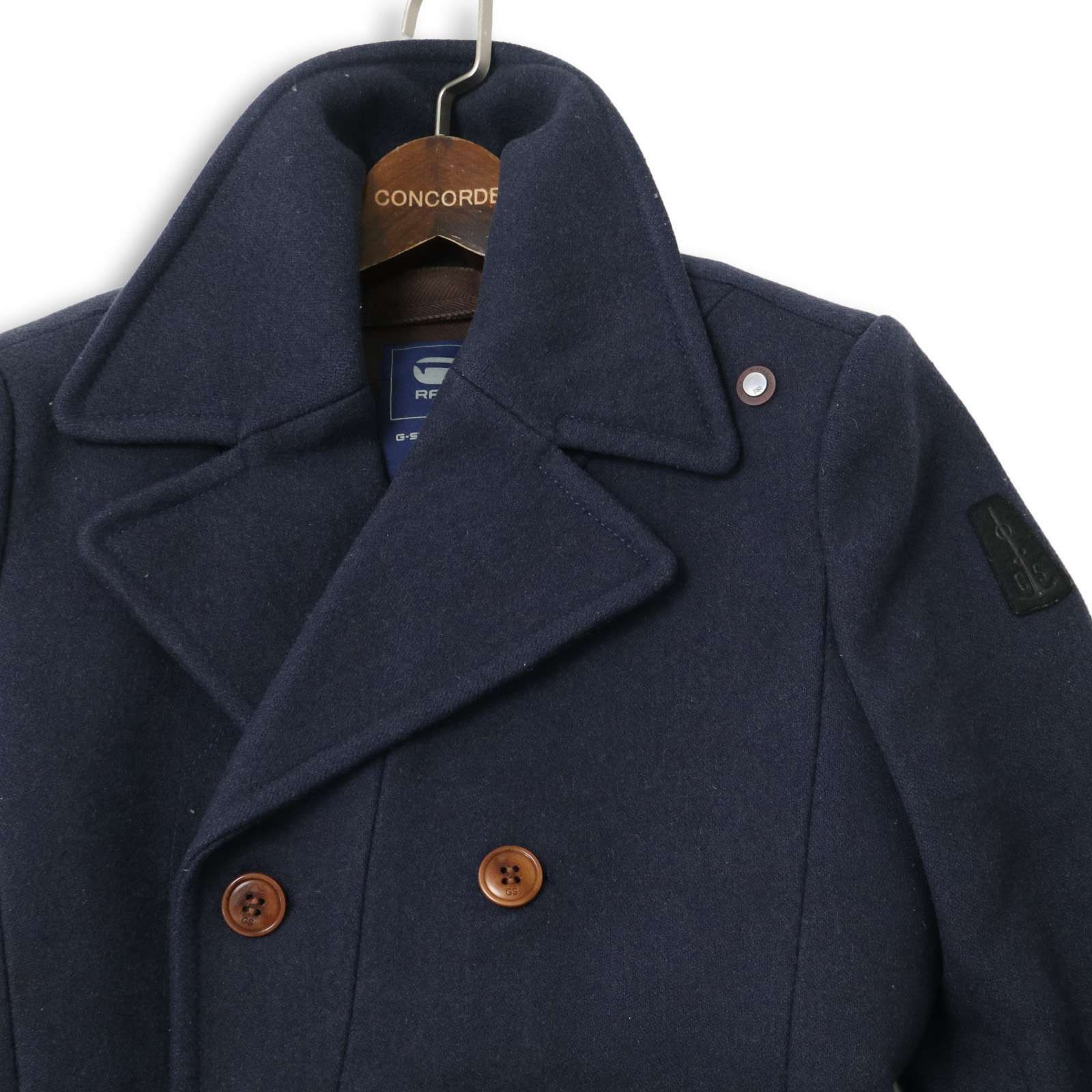 G-STAR RAW GREAT WOOL COAT メルトンPコートサイズS G-STAR RAW ジースター ロウ 【GREAT WOOL COAT】秋冬 メルトン ウール