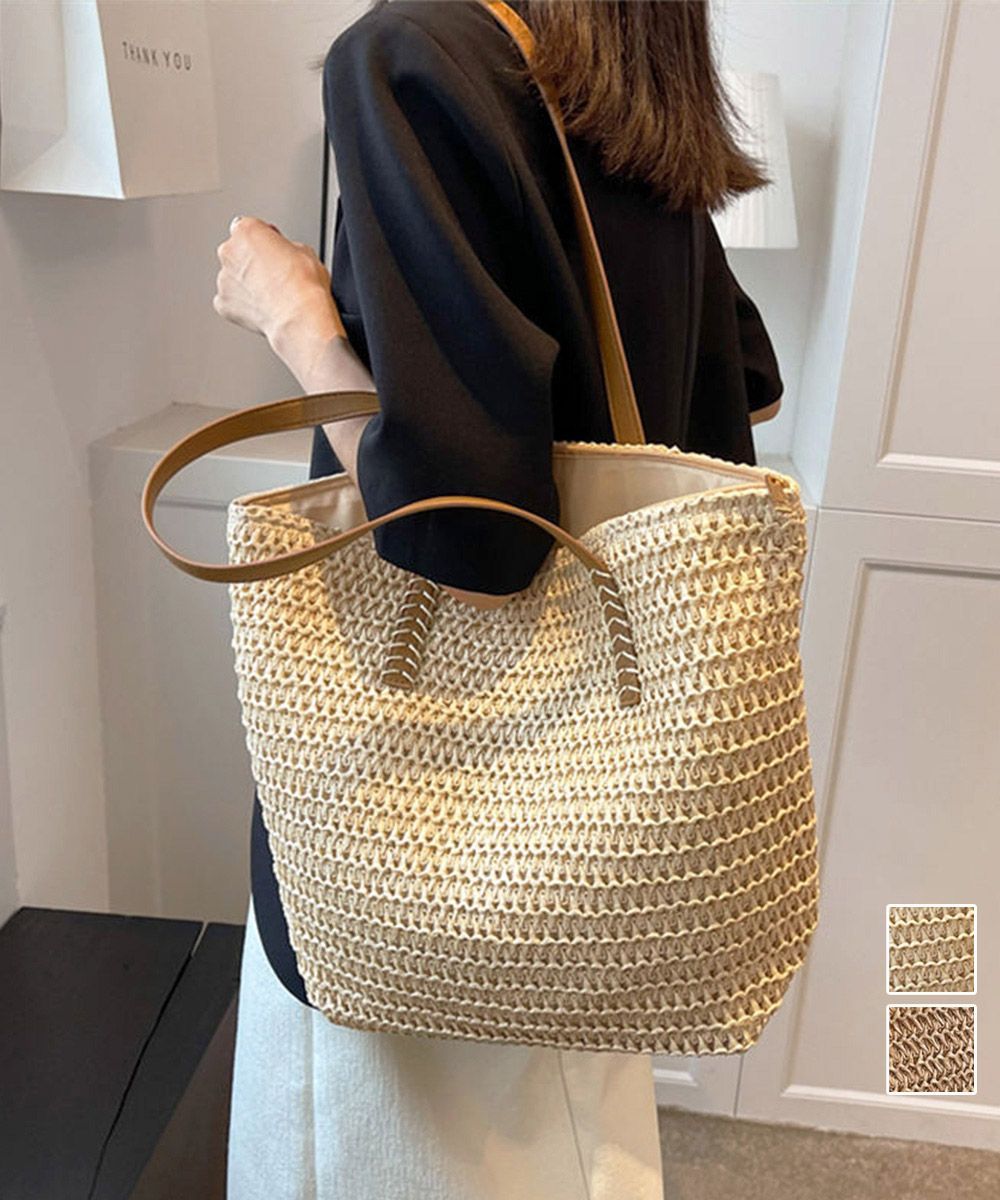 ストローバッグ 日本倉庫即納】 ストローバッグ 大容量麦わらバック夏祭り - メルカリ