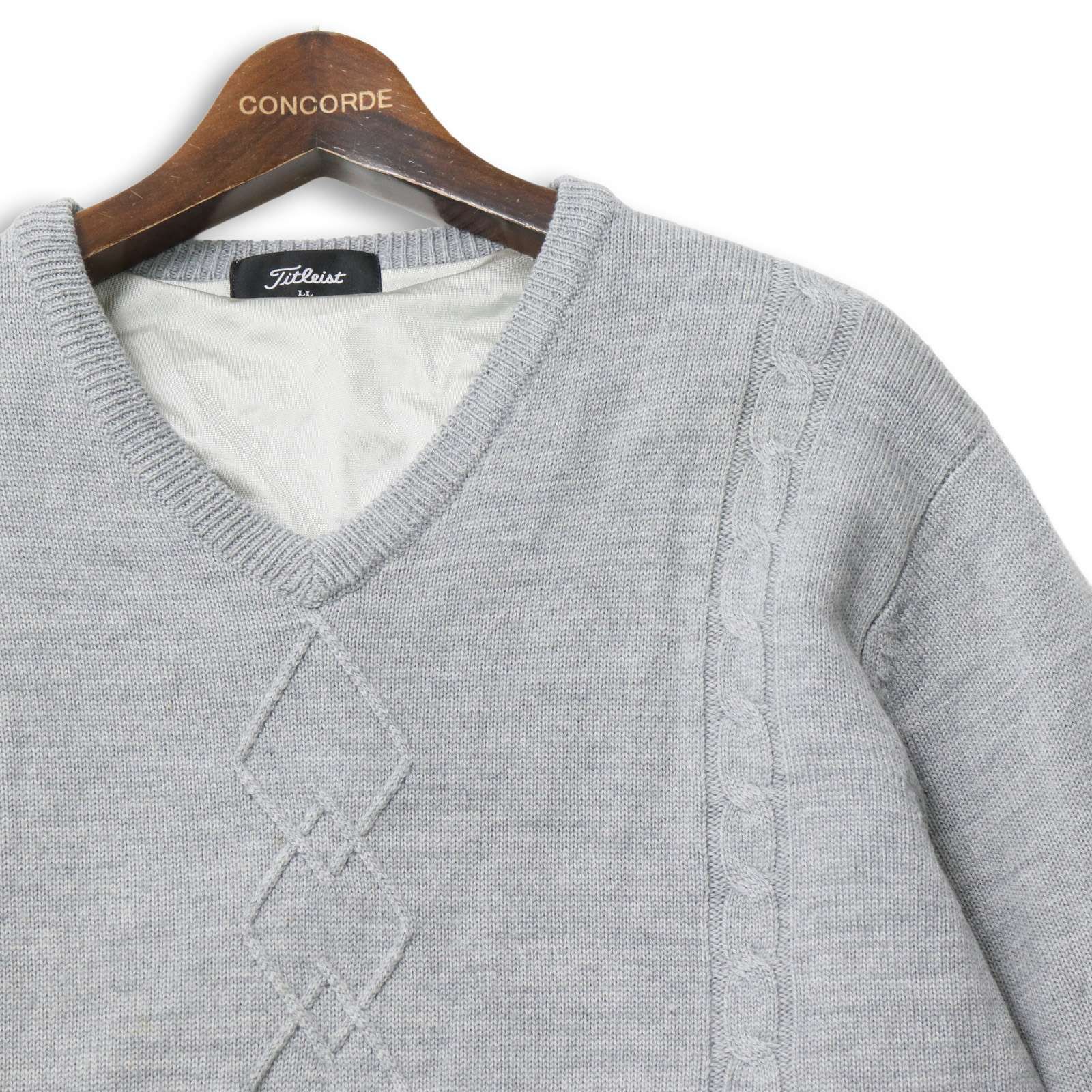 Titleist タイトリスト ゴルフ 秋冬 裏地付き ウール100％ Vネック
