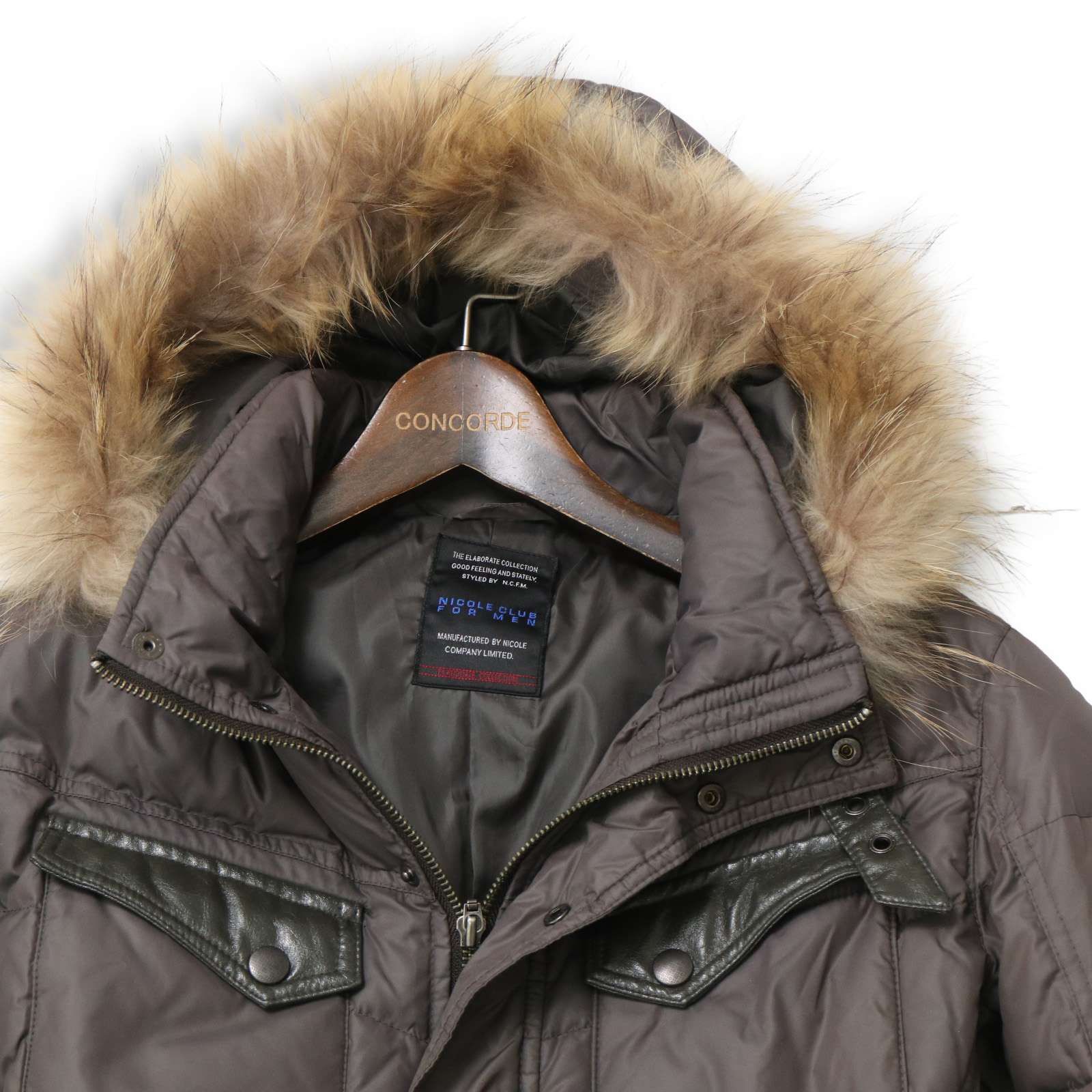 NICOLE CLUB FOR MEN フェイクファー　セミロングコート　48 NICOLE CLUB FOR MEN フェイクファー セミロングコート 48 NICOLE CLUB