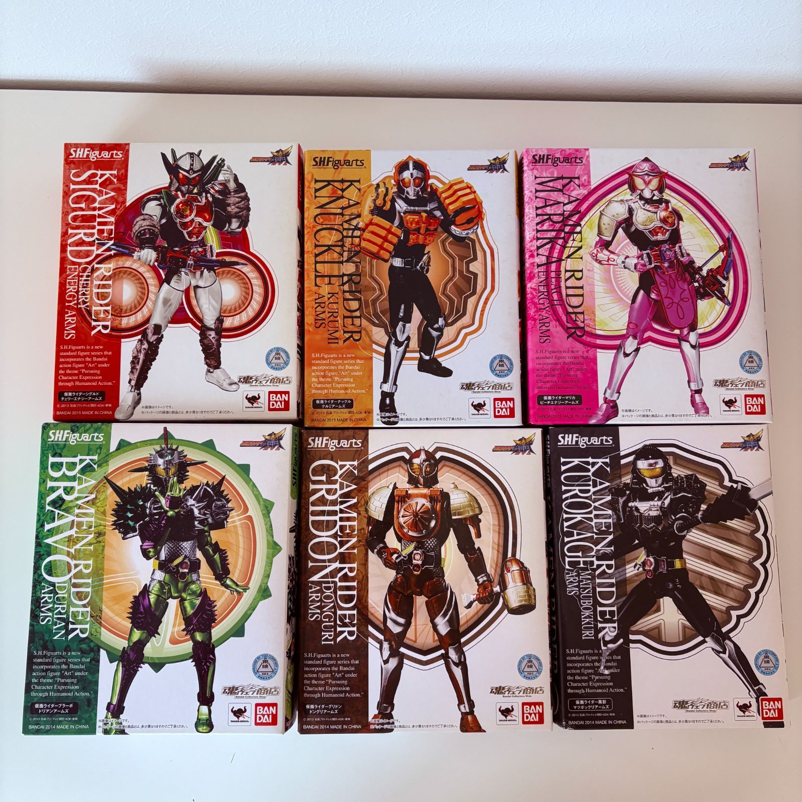 バンダイ S.H.Figuarts 魂ウェブ商店 仮面ライダー鎧武 6体セット 