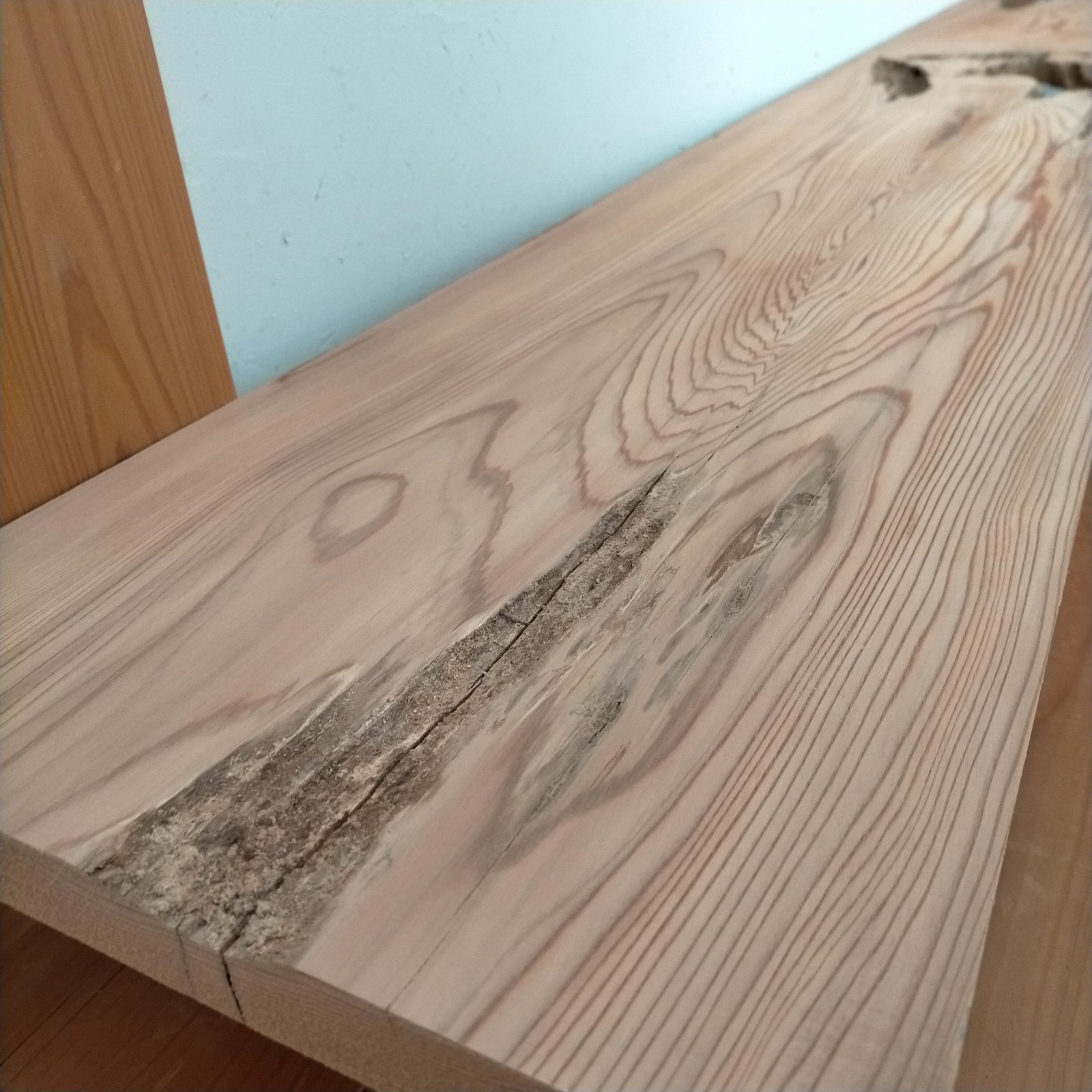  日光杉 一枚板 185㎝ 銘木 板材 素材 無垢材 DIY 木材 材料 資材