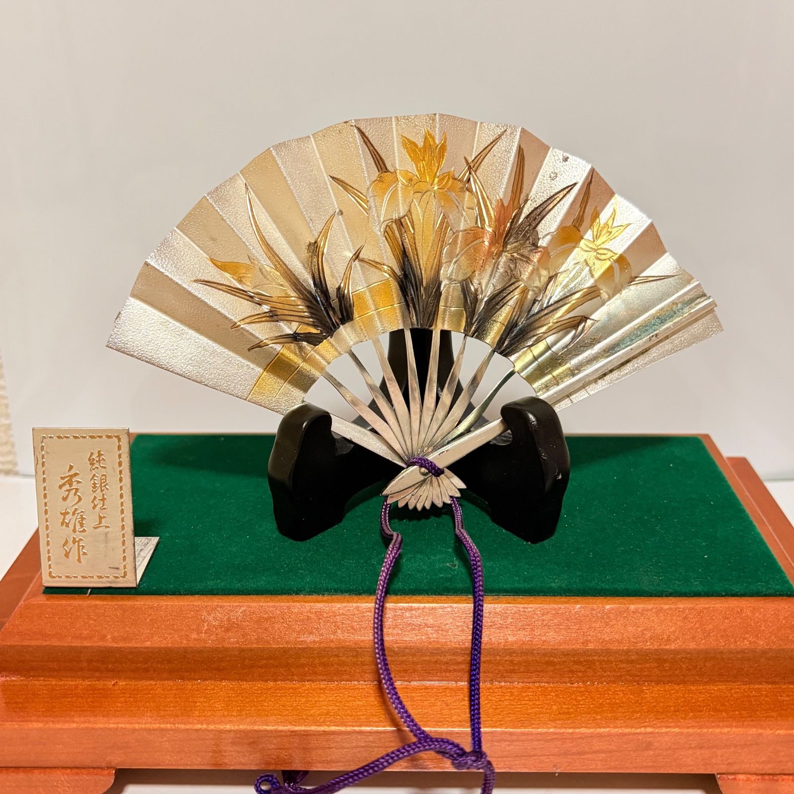 純銀製 飾り扇 金属工芸 秀雄作 シルバー 銀 - メルカリ