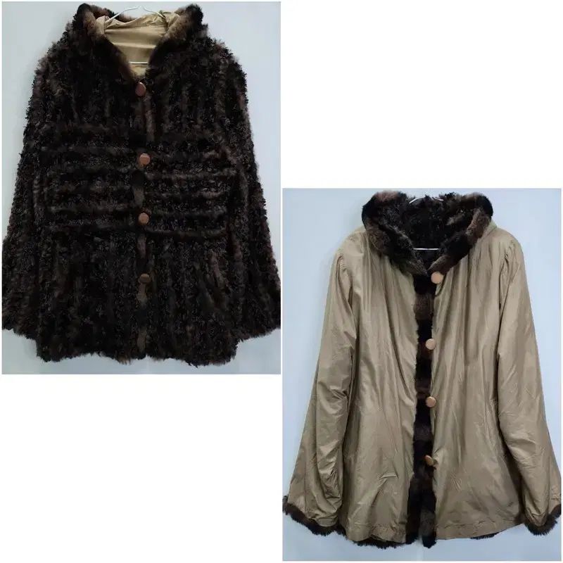 ヴィンテージ 森ガール Y2K リバーシブル ミックスファー トリミング