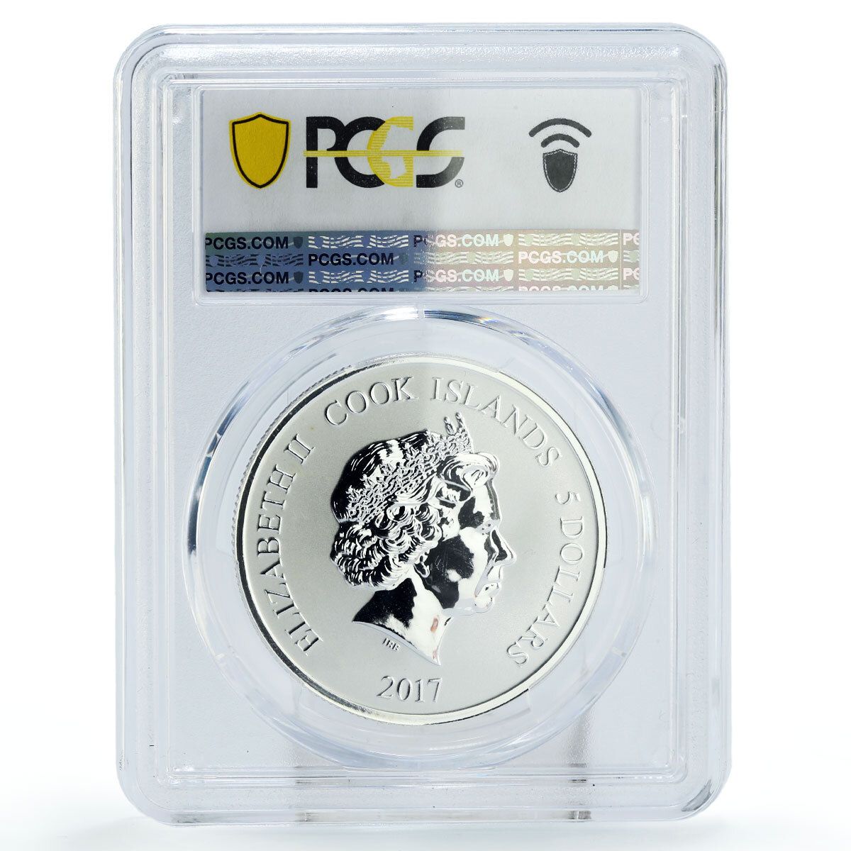 クック諸島 5ドル アッパーデッキ ショーン・モナハン ホッケー MS67