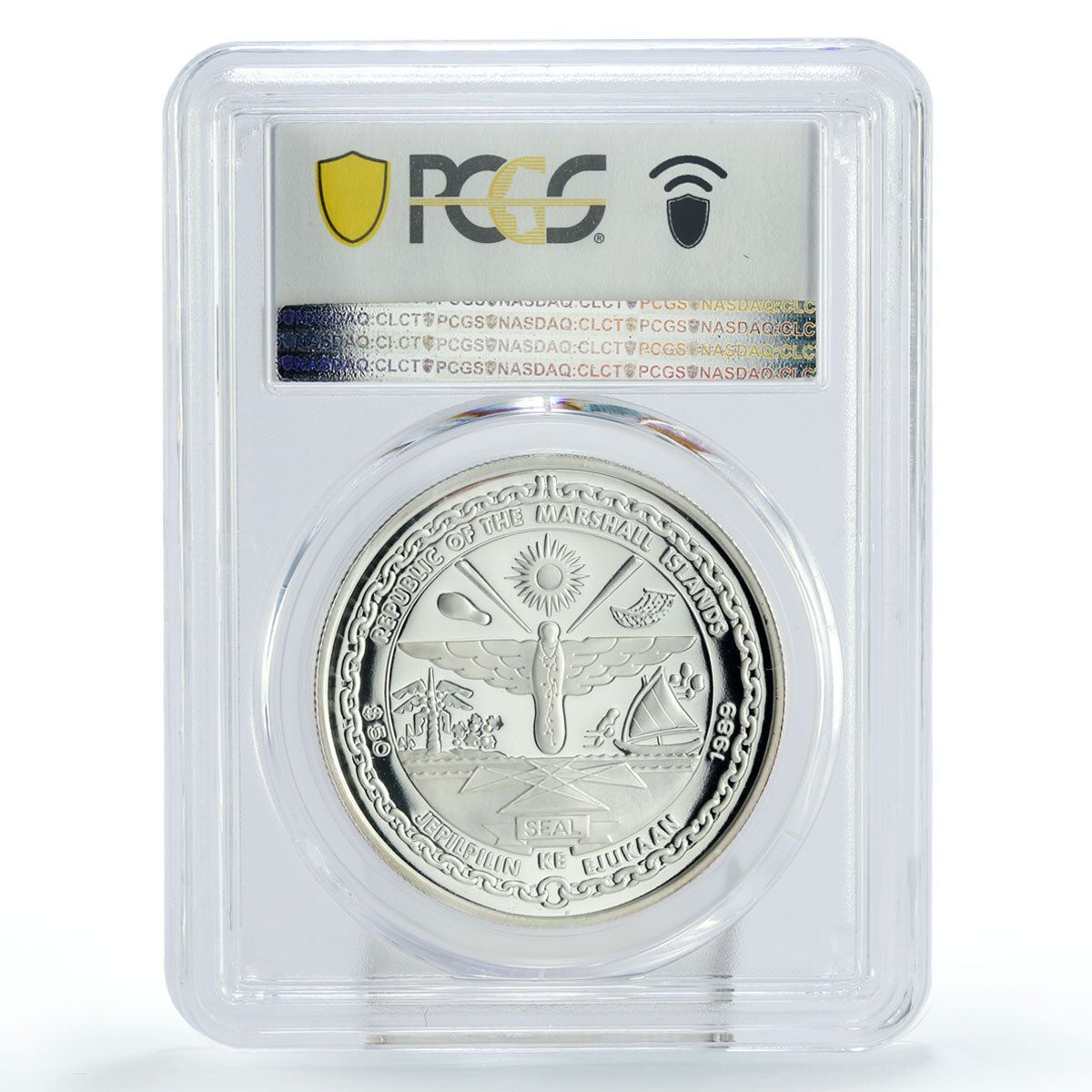 マーシャル諸島 50ドル 1st Space Walk PR69 PCGS 銀貨 1989年 - メルカリ