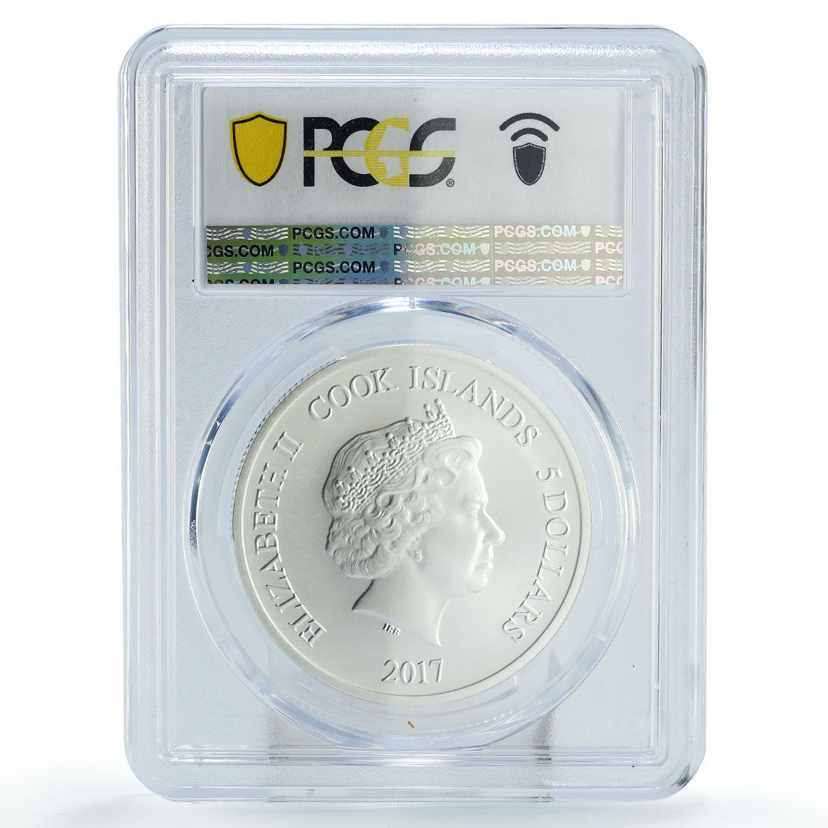 クック諸島 5ドル アッパーデッキ タラセンコ ホッケー MS70 PCGS 銀貨