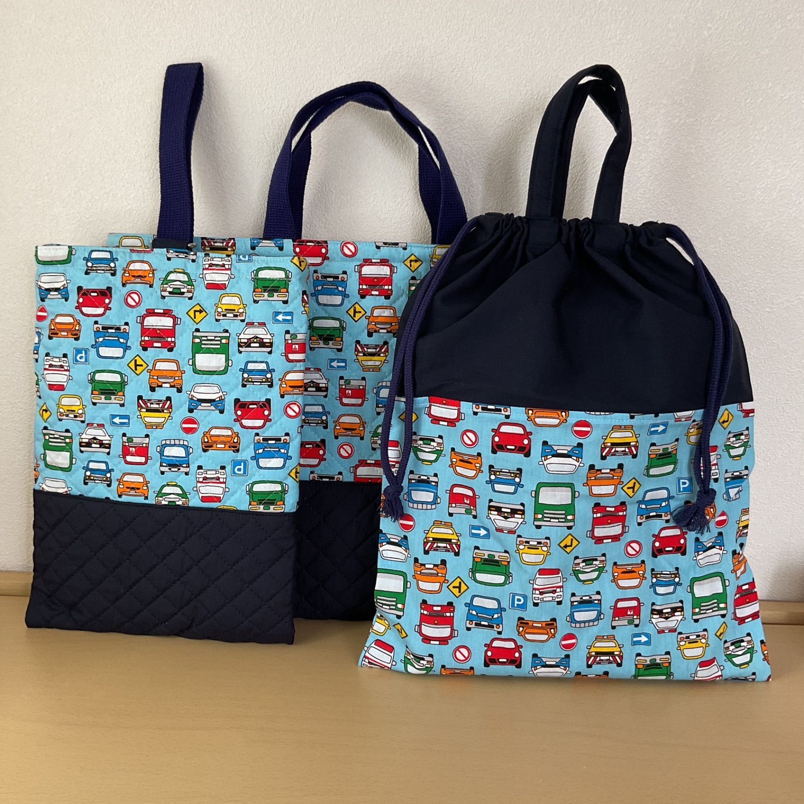 入園入学準備3点セット りんりんのハンドメイド レッスンバッグ 上履き