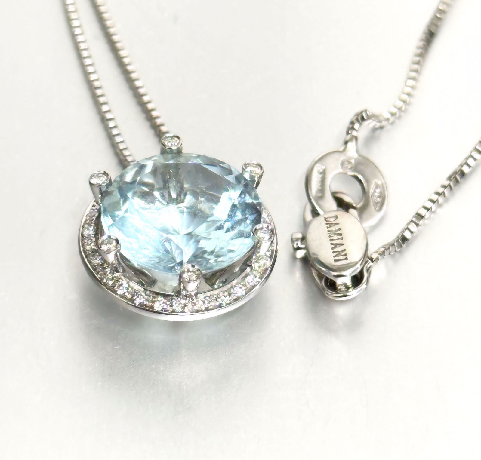 美品 レア 希少 DAMIANI ダミアーニ MINOU ミヌー ダイヤモンド アクア 
