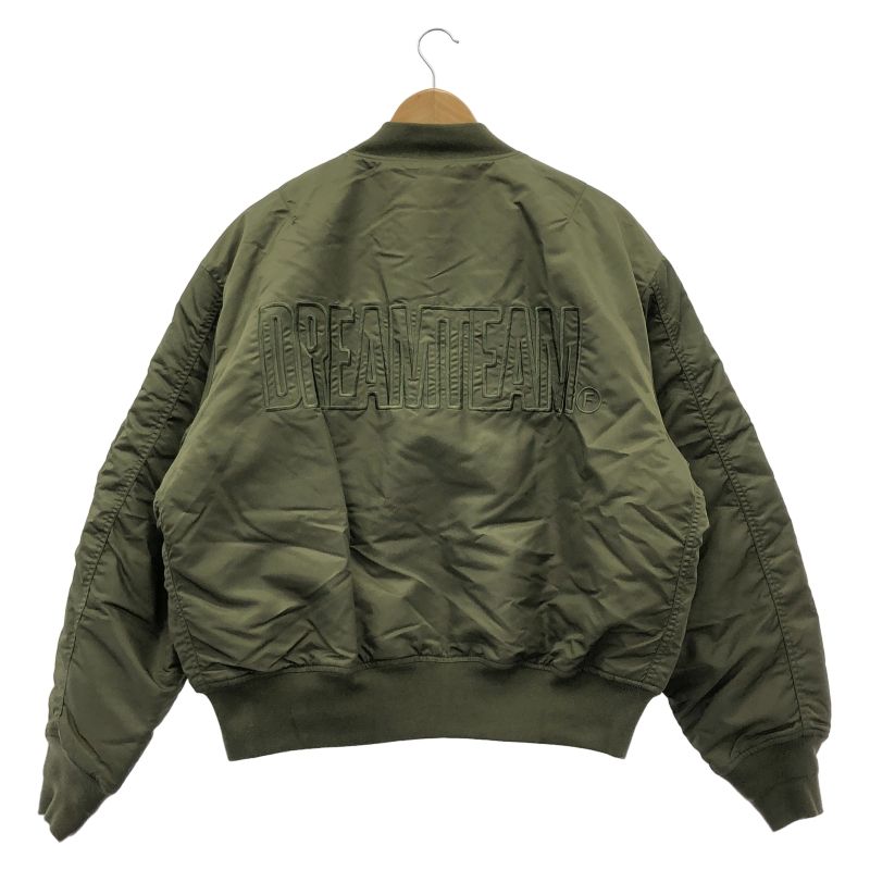 【中古】DREAMTEAM MA-1ジャケット サイズL カーキグリーン ドリームチーム[91][240091399382] 中古】DREAMTEAM MA-1ジャケット サイズL カーキグリーン ドリーム