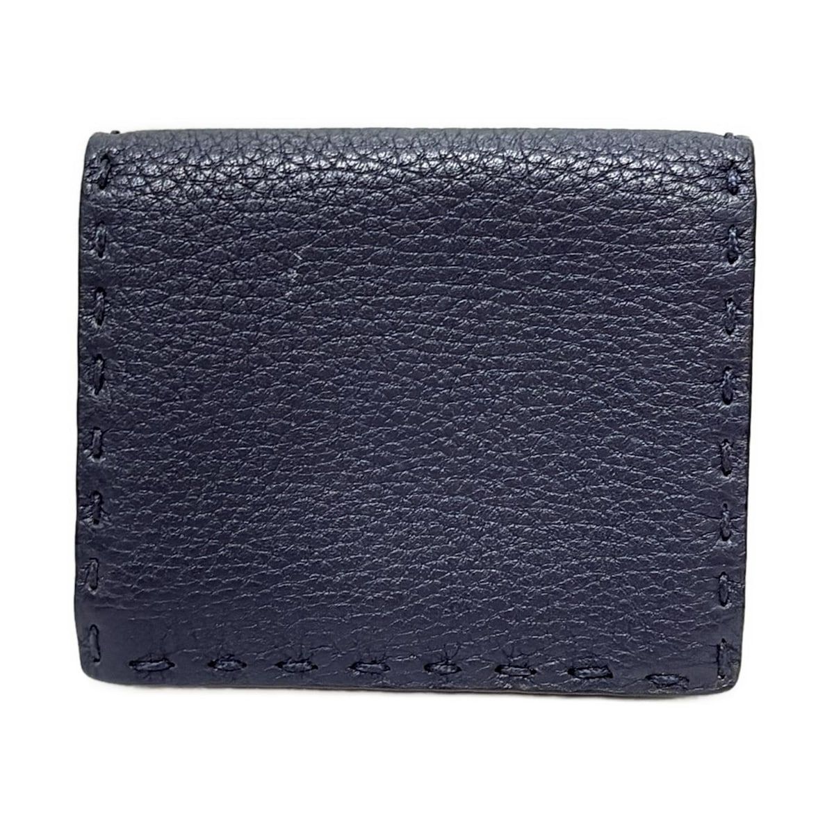 FENDI(フェンディ) 名刺入れ セレリア 7M0216 ダークネイビー レザー