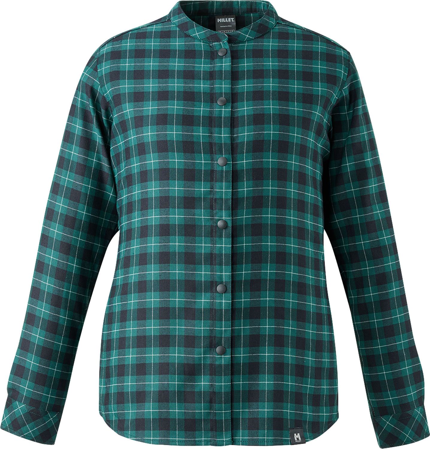 ミレー MILLET アウトドア パラディス ロングスリーブ スタンドシャツ N 7807 JASPERGREEN