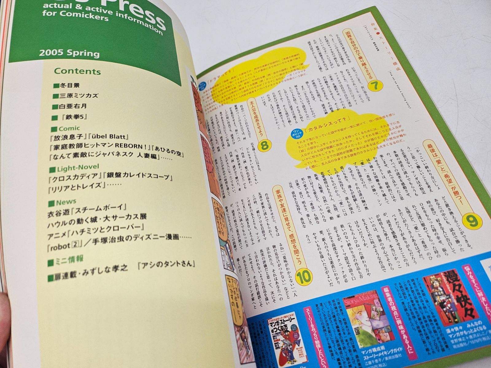 2005年 季刊コミッカーズ 春号 「ストーリー構成」 別冊美術手帖5月号