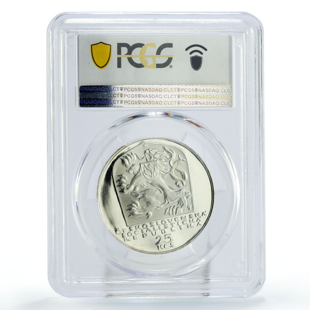 チェコスロバキア 25コルナ スロバキア蜂起25周年 PR69 PCGS 銀貨 1969