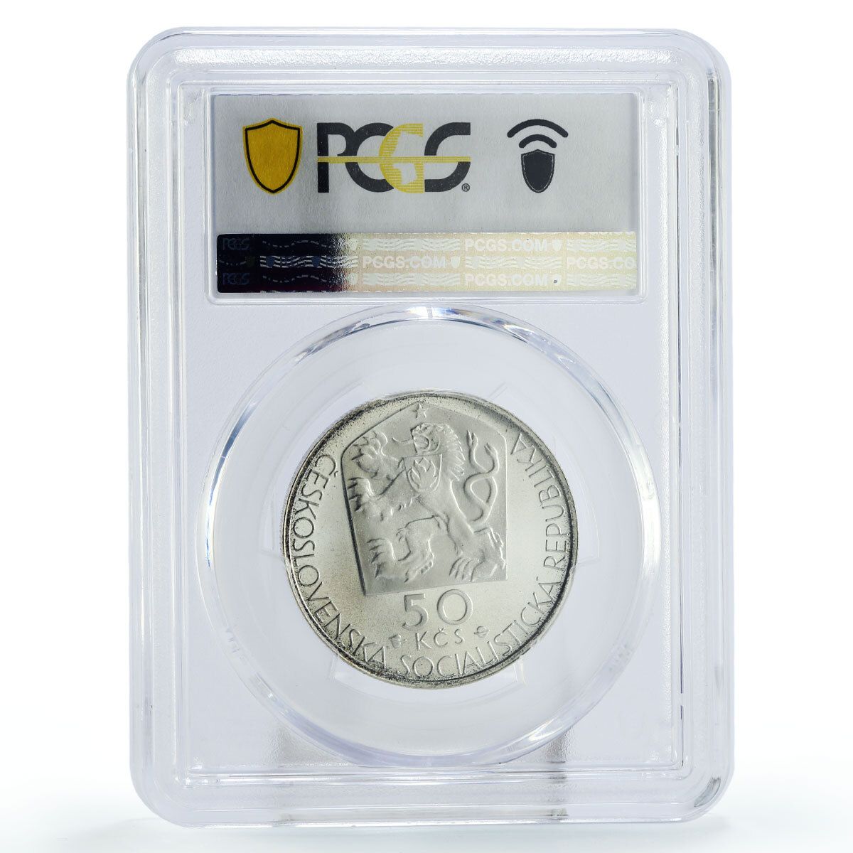 チェコスロバキア 50 コルン 詩人ヤン コラール 文学 PR69 PCGS 銀貨