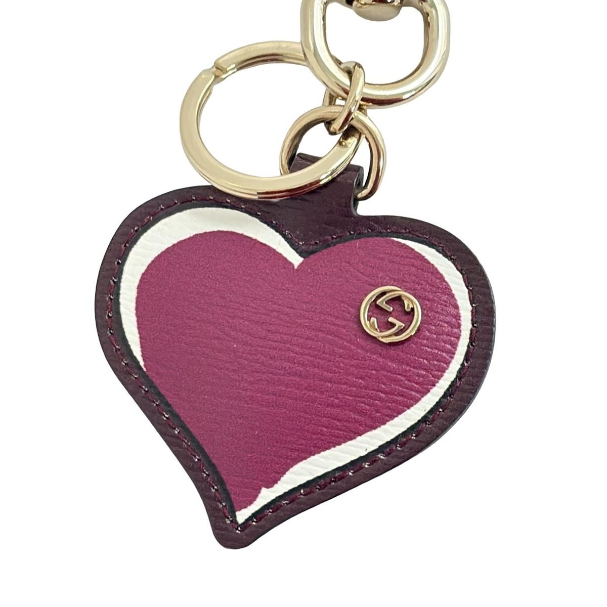 GUCCI(グッチ) キーホルダー(チャーム) - ボルドー×ピンク×マルチ