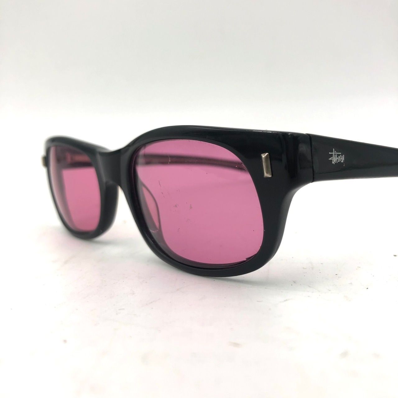 ステューシー サングラス michael マイケル 黒縁 ピンクレンズ