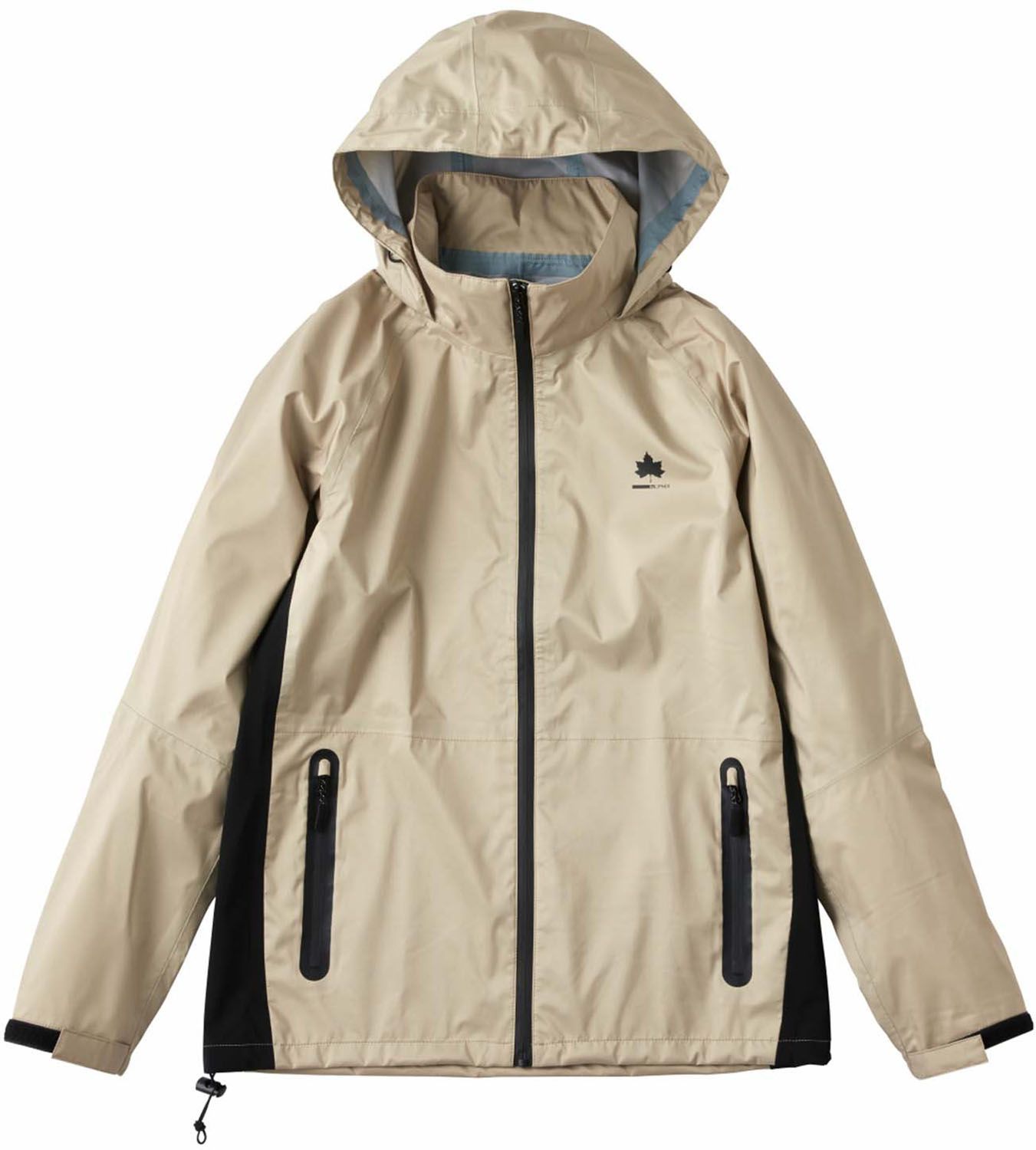 ロゴスバイリプナー LOGOS by LIPNER アウトドア 3レイヤーレインスーツ サンド 上下セット レインコート フード付 撥水 防水 止水ファスナー ストレッチ メンズ レディース -