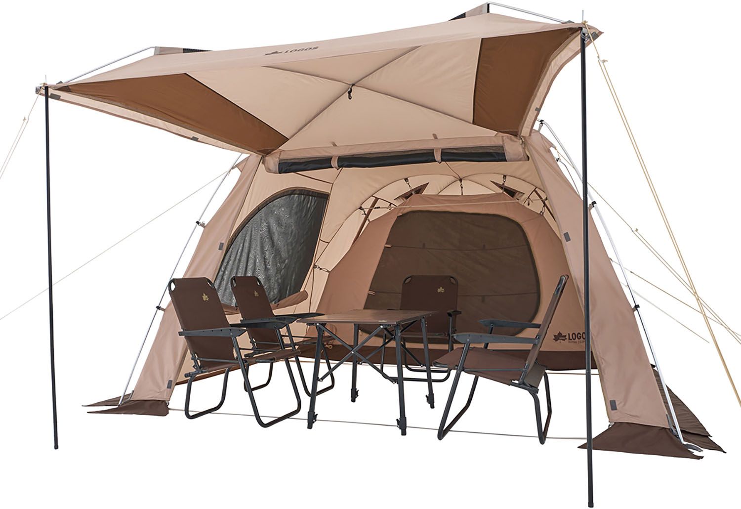 ロゴス LOGOS アウトドア PANEL オーニングドゥーブル L BF ベージュ