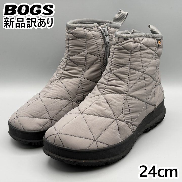 新品】BOGS スノーブーツ グレー JP24cm スノーデイ ロー レディース
