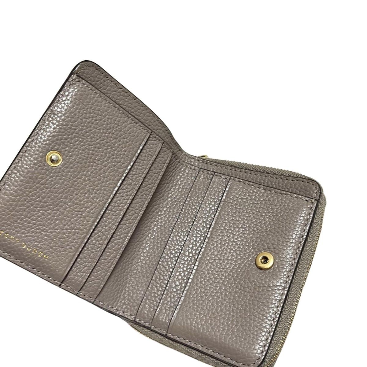 TORY BURCH(トリーバーチ) 2つ折り財布 - グレーベージュ ラウンド
