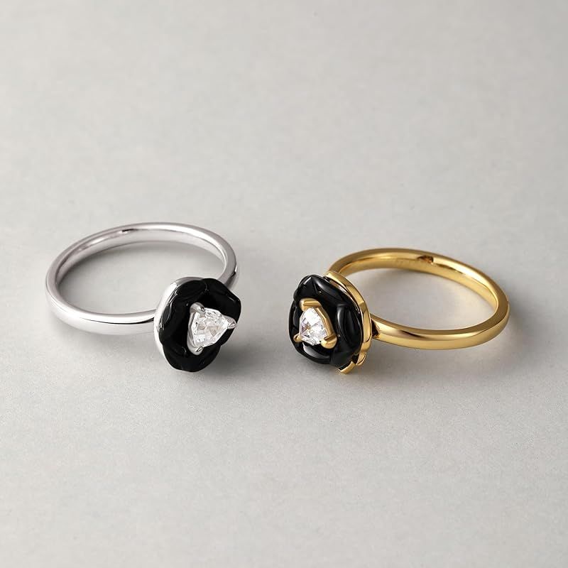 新品】 「FANCIME」 リング レディース 「ブラックローズ」 指輪 13号