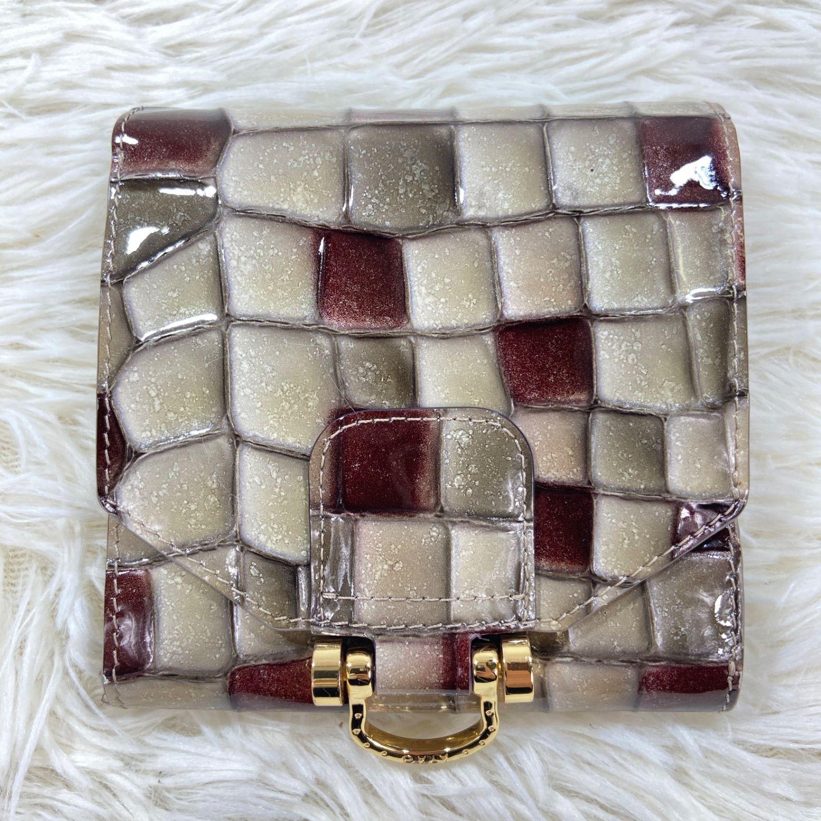 ATAO アタオ ロトロ・ヴィトロ アンティークルビー 二つ折り財布