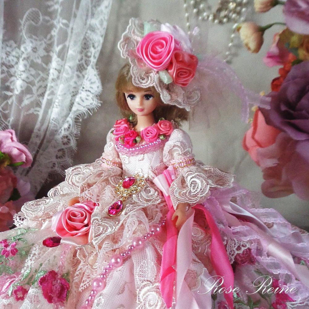 ベルサイユの薔薇 ハニーピンクのアシンメトリーボリュームフリル