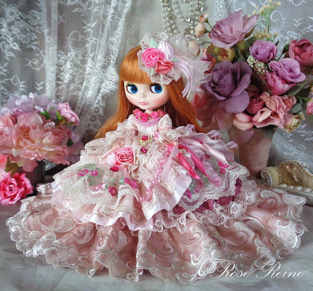 ベルサイユの薔薇 ハニーピンクのアシンメトリーボリュームフリル