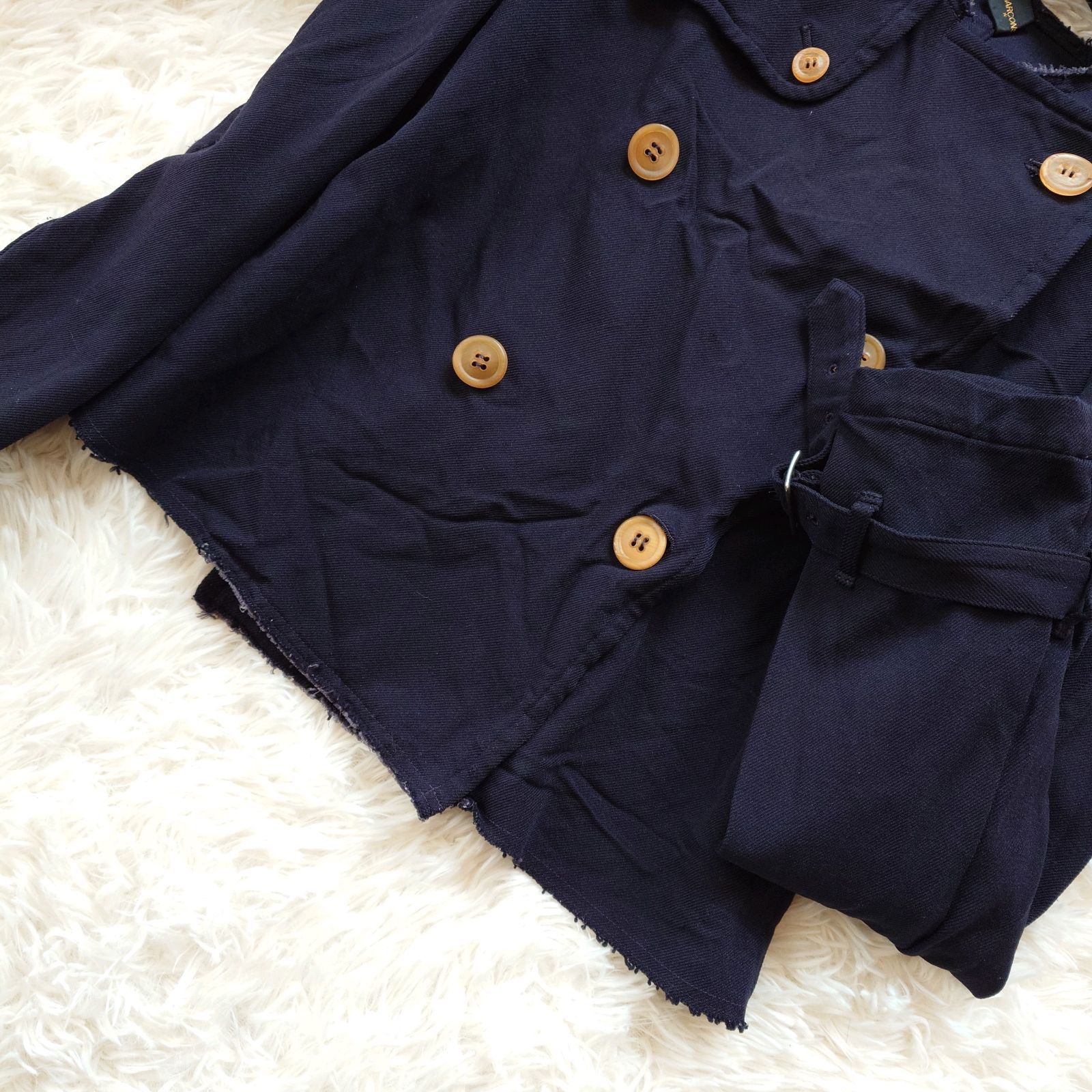 希少 コムデギャルソン COMME des GARCONS 変形 ショート トレンチ