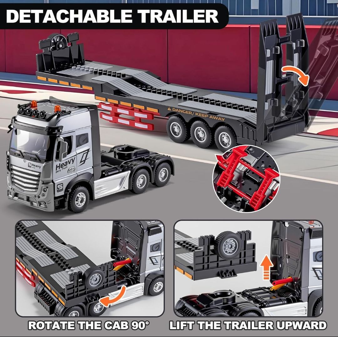 ラジコン 重機運搬トレーラー リアルサウンド＆LEDライト搭載 1/20