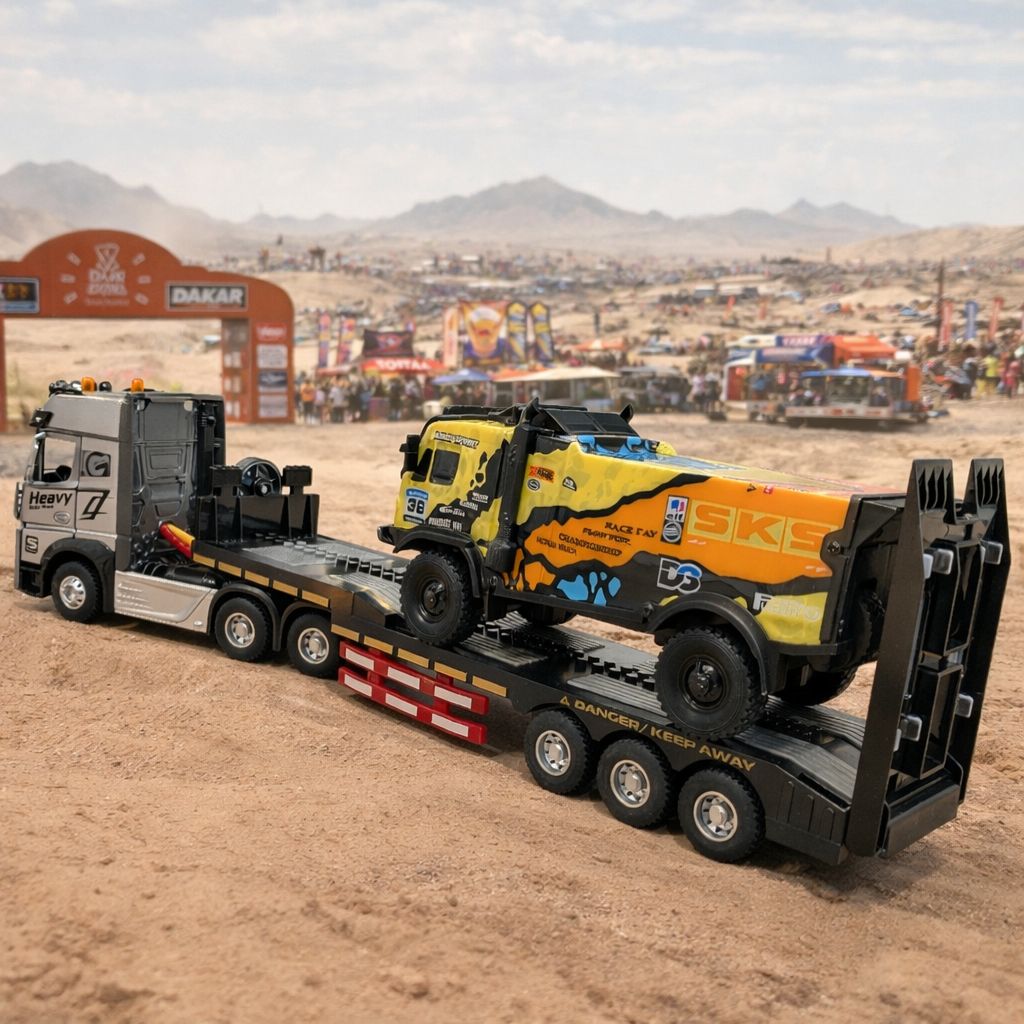 ラジコン 重機運搬トレーラー リアルサウンド＆LEDライト搭載 1/20