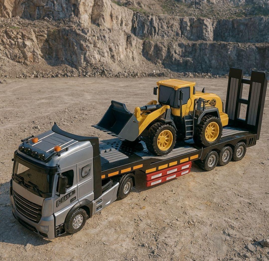 ラジコン 重機運搬トレーラー リアルサウンド＆LEDライト搭載 1/20