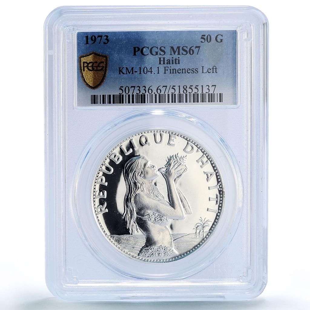 1973年 カナダ 10ドル PCGS MS 67 SV925 イギリス Canada 1973 .925