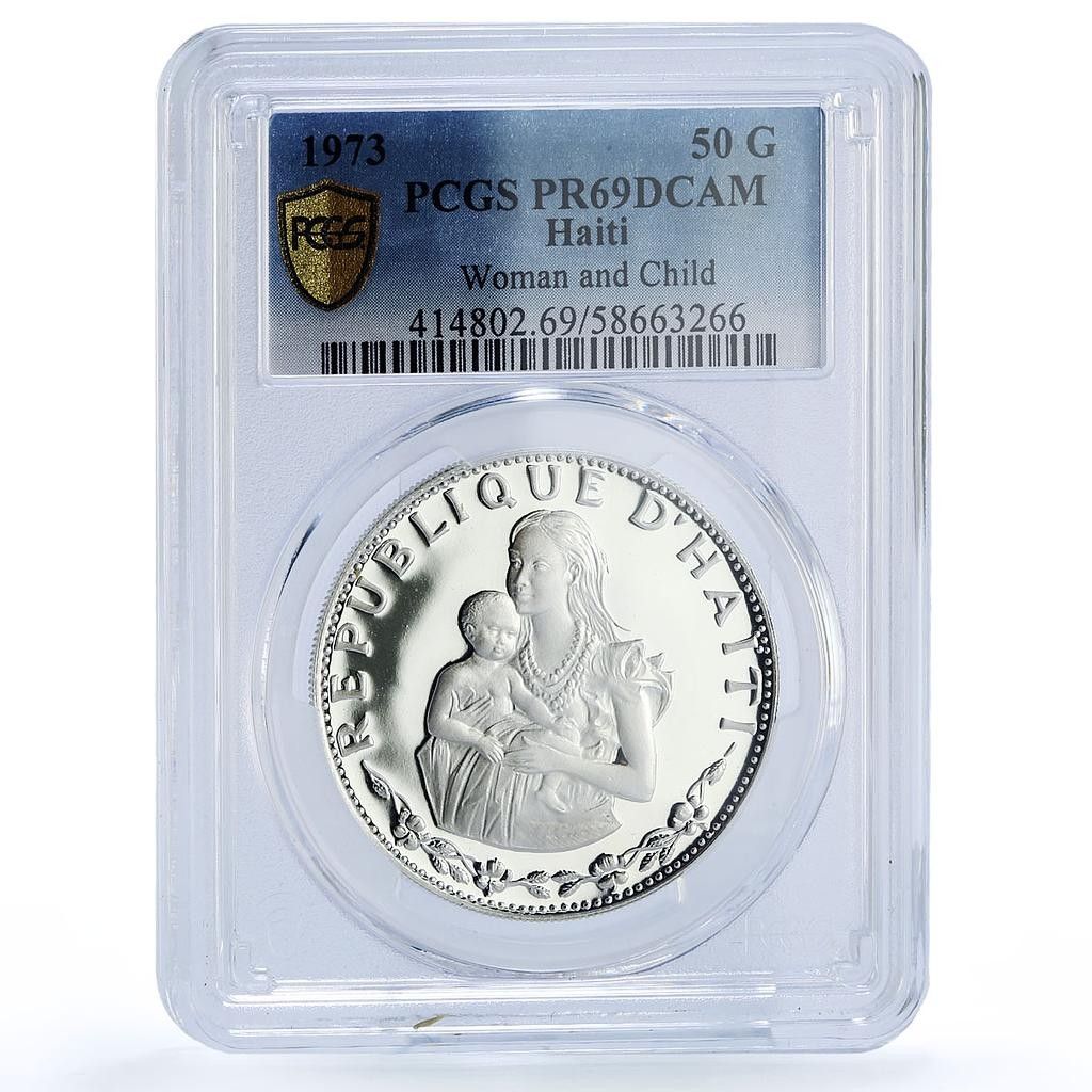 ハイチ 50グールド 女性と子供 KM-105 PR 69 PCGS 銀貨 1973年 - メルカリ