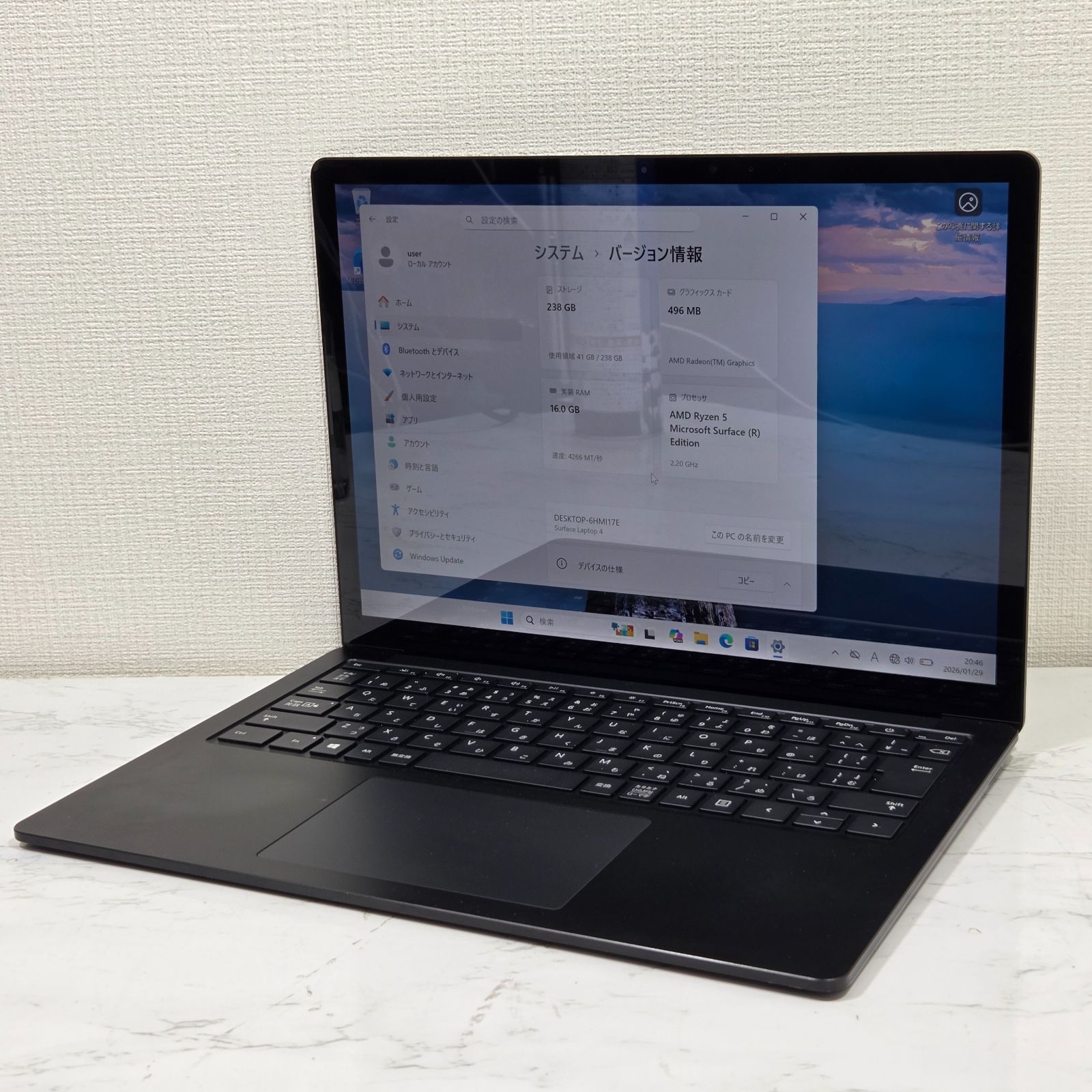 良品 Surface Laptop 4 Ryzen5 16GB 256GB Win11 - メルカリ