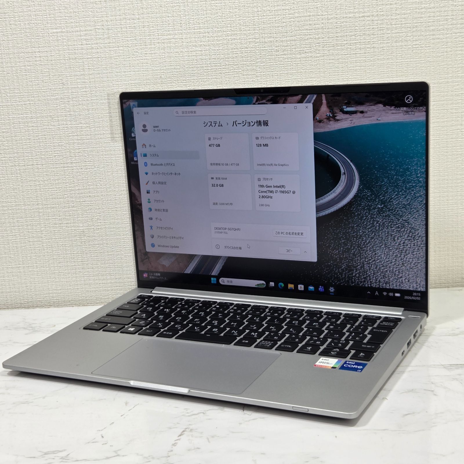 Windowsノート本体 MOUSE DAIV 4P i7-1165G7 32GB 512GB 美品】【1週間保証】mouse DAIV 4P / Core i7 1165G7 / 32GB / 512GB