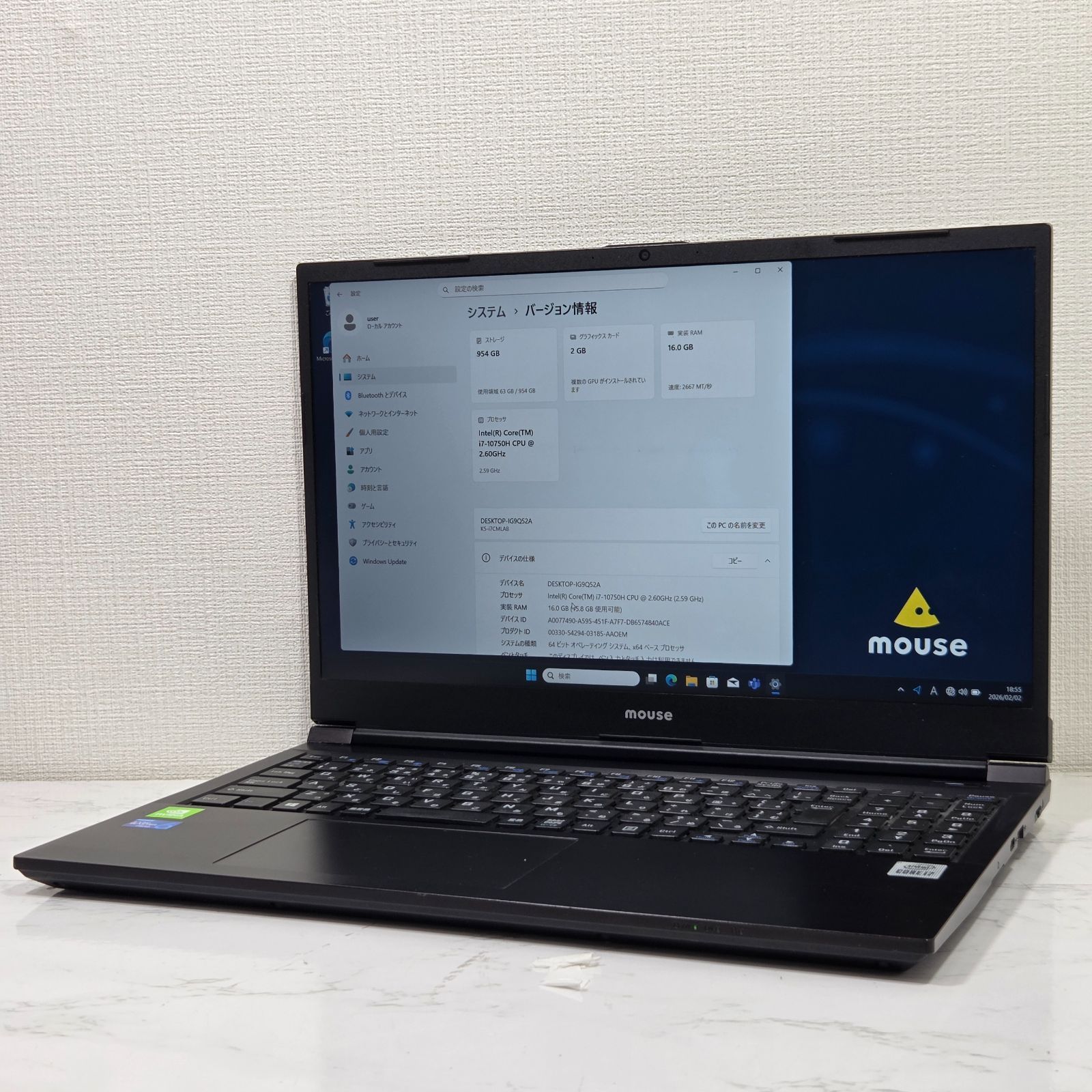 美品】mouse K5 Core i7 1TB SSD 16GB Win11 - メルカリ