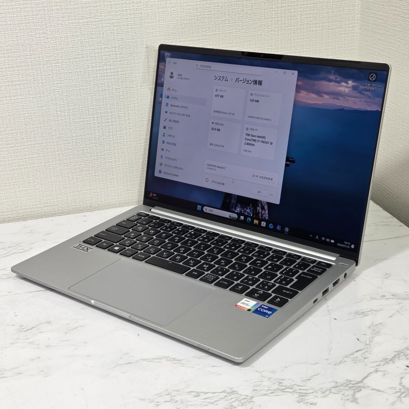 良品】【1週間保証】mouse DAIV 4P / Core i7 1165G7 / 32GB / 512GB