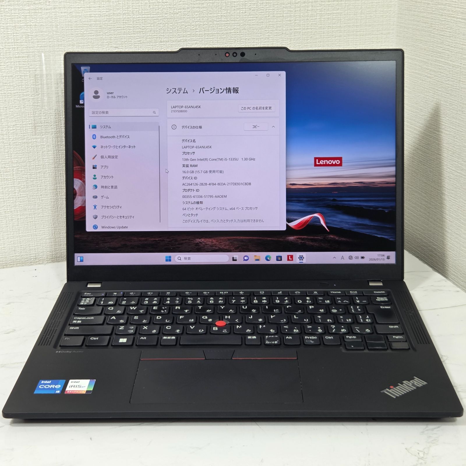 ThinkPad X13 Gen4 Core i5 16GB 256GB Win11 中古 - メルカリ