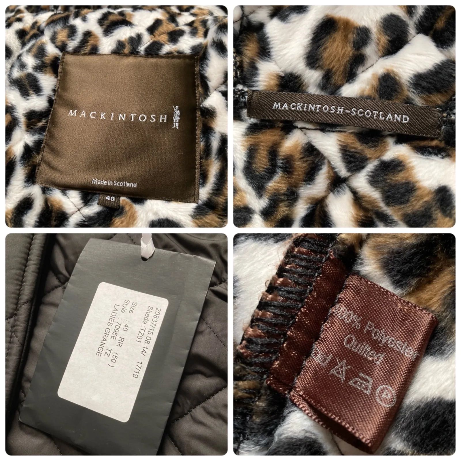 極美品 マッキントッシュ MACKINTOSH グランジ キルティングコート 