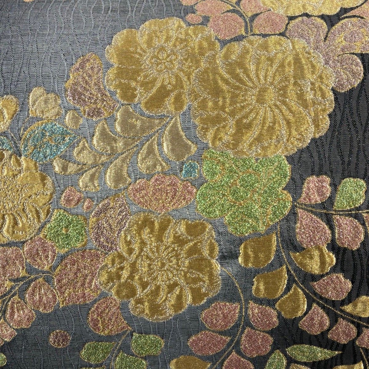 美品】 袋帯 秀品 辻が花柄 金銀糸 灰色 六通 正絹 【中古】 - メルカリ