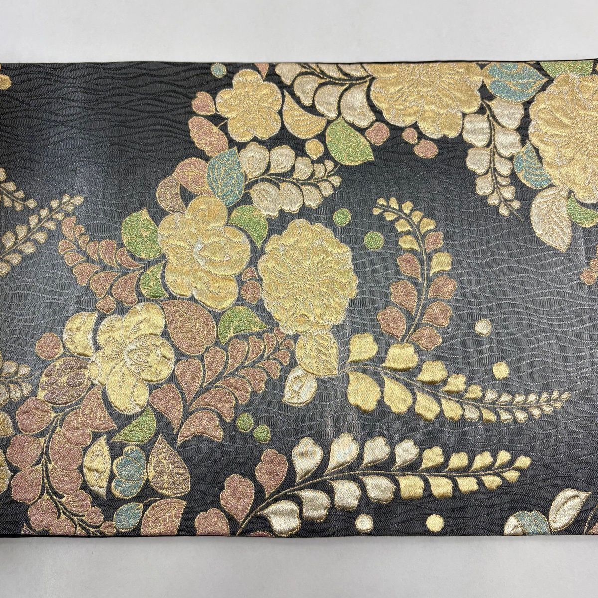 美品】 袋帯 秀品 辻が花柄 金銀糸 灰色 六通 正絹 【中古】 - メルカリ