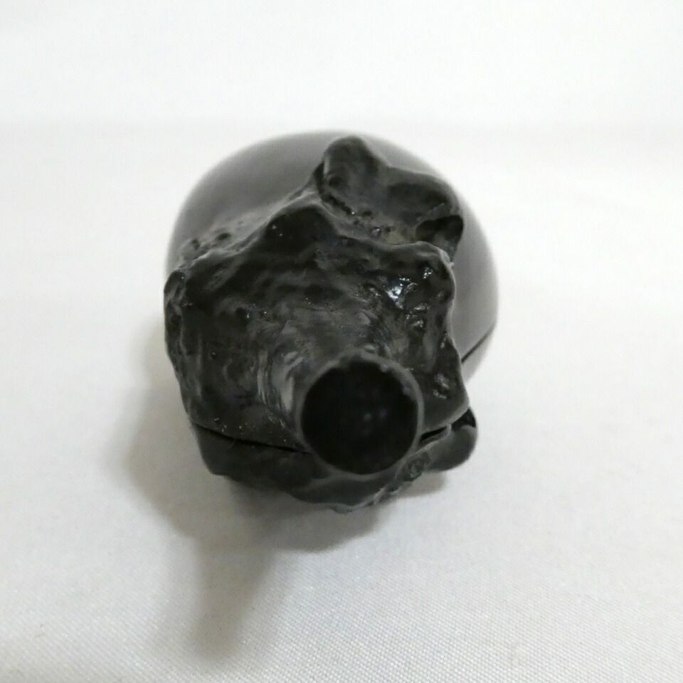 一月の特売品）石川県山中塗 岩倉隆斎作(隆弘峯) 乾漆 茄子香合 茶道具