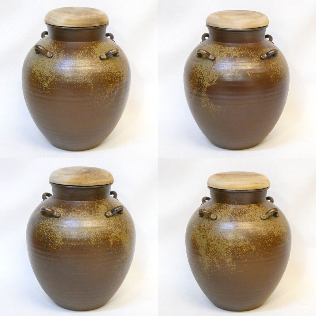 口切りの茶事】木村陶峰作 備前焼 飾壷 胡麻 正絹紐 〔飾紐解説書付